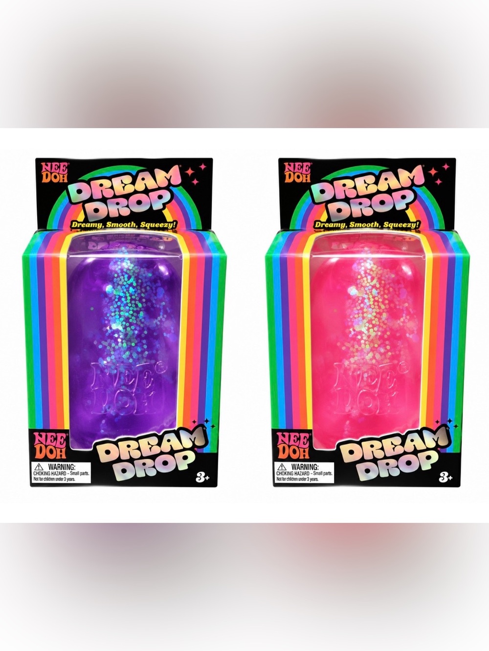 NeeDoh Dream Drop Purple & Pink NWT Set